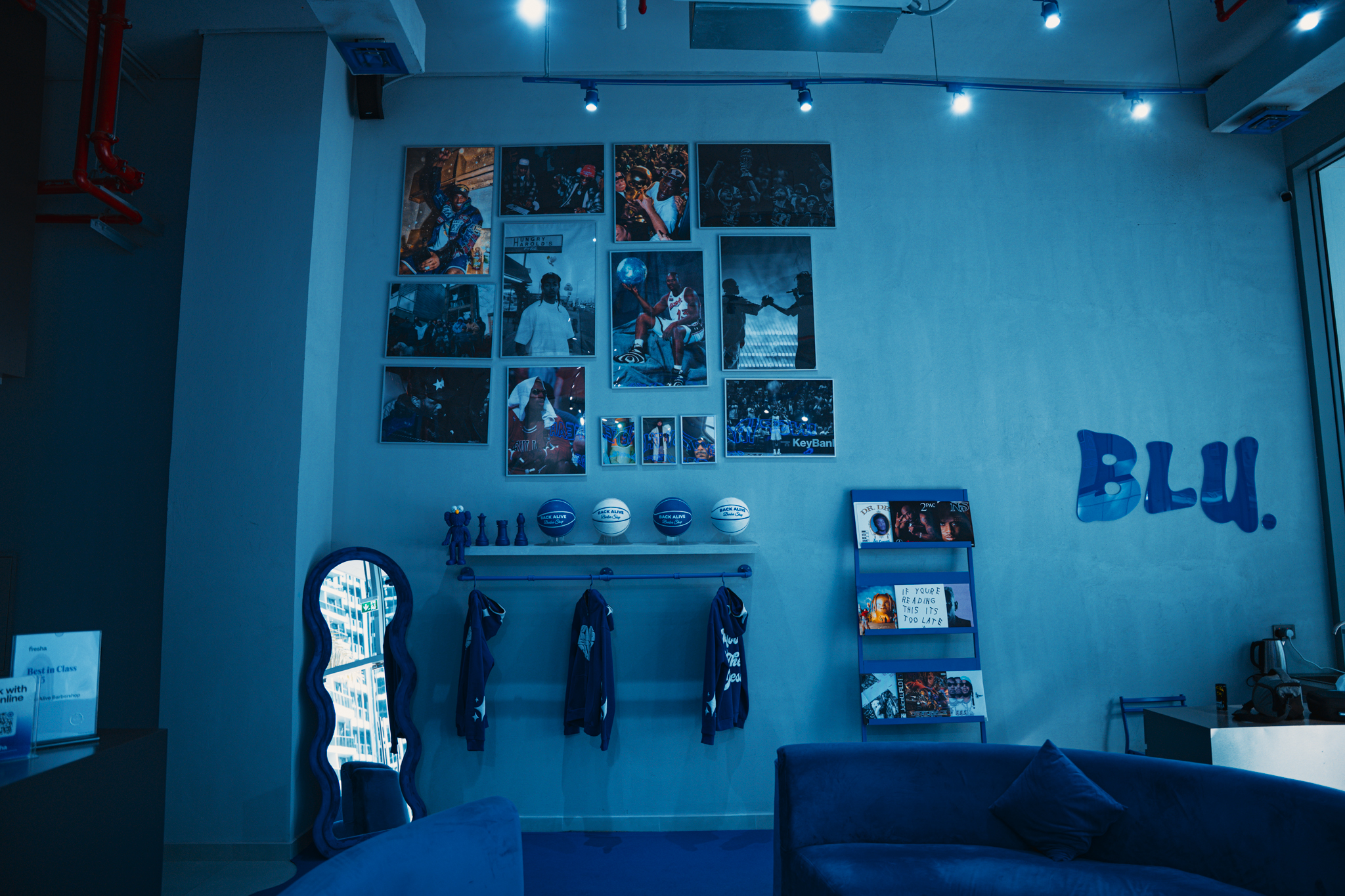 Back Alive lounge and culture wall